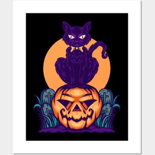 Sir Fancy Halloween Kitty Posters and Art